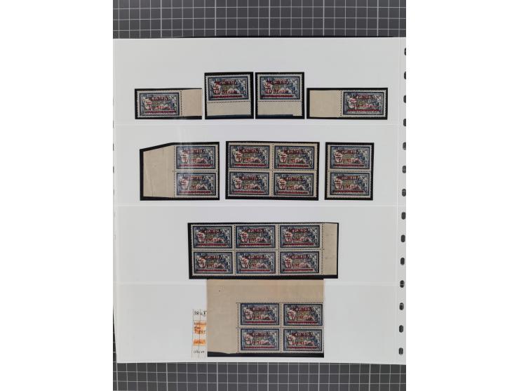 1921, inhaltsreiche, vorwiegend postfrische Sammlung Einheiten, dabei Aufdruckfehler, Zwischenstegpaare, dabei Mi.-Nr. 38(229
