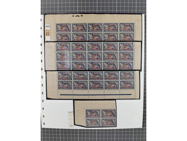 1921, inhaltsreiche, vorwiegend postfrische Sammlung Einheiten, dabei Aufdruckfehler, Zwischenstegpaare, dabei Mi.-Nr. 38(229