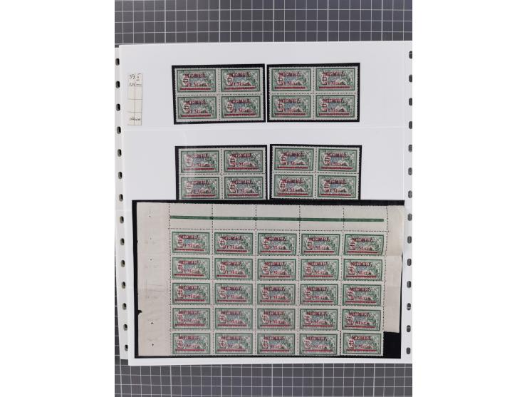 1921, inhaltsreiche, vorwiegend postfrische Sammlung Einheiten, dabei Aufdruckfehler, Zwischenstegpaare, dabei Mi.-Nr. 38(229