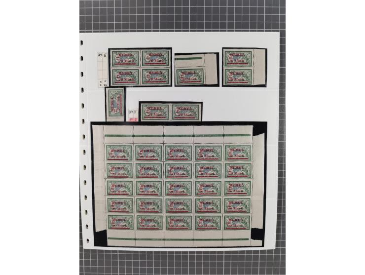 1921, inhaltsreiche, vorwiegend postfrische Sammlung Einheiten, dabei Aufdruckfehler, Zwischenstegpaare, dabei Mi.-Nr. 38(229
