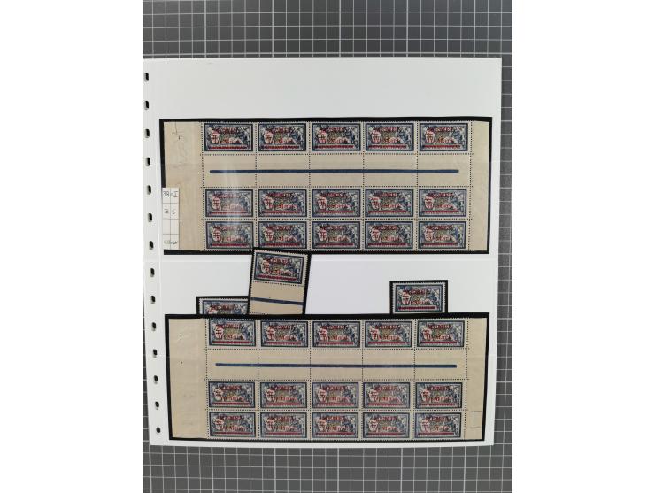 1921, inhaltsreiche, vorwiegend postfrische Sammlung Einheiten, dabei Aufdruckfehler, Zwischenstegpaare, dabei Mi.-Nr. 38(229