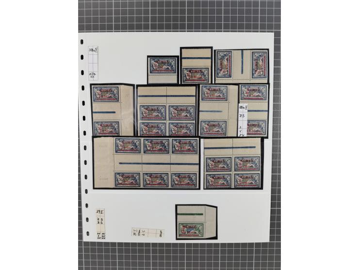 1921, inhaltsreiche, vorwiegend postfrische Sammlung Einheiten, dabei Aufdruckfehler, Zwischenstegpaare, dabei Mi.-Nr. 38(229