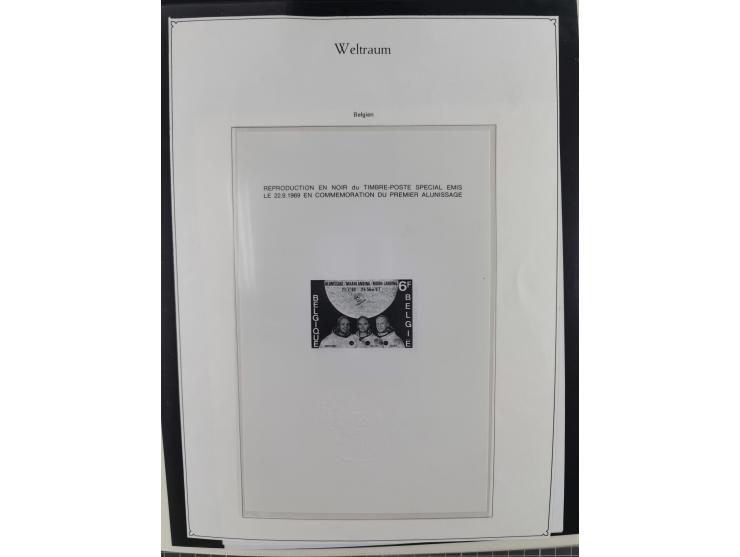 1962/2019, thematic collection with commemorative covers/cards and some MNH material, incl. imperfs, Romania 1971 Sojuz 11 so