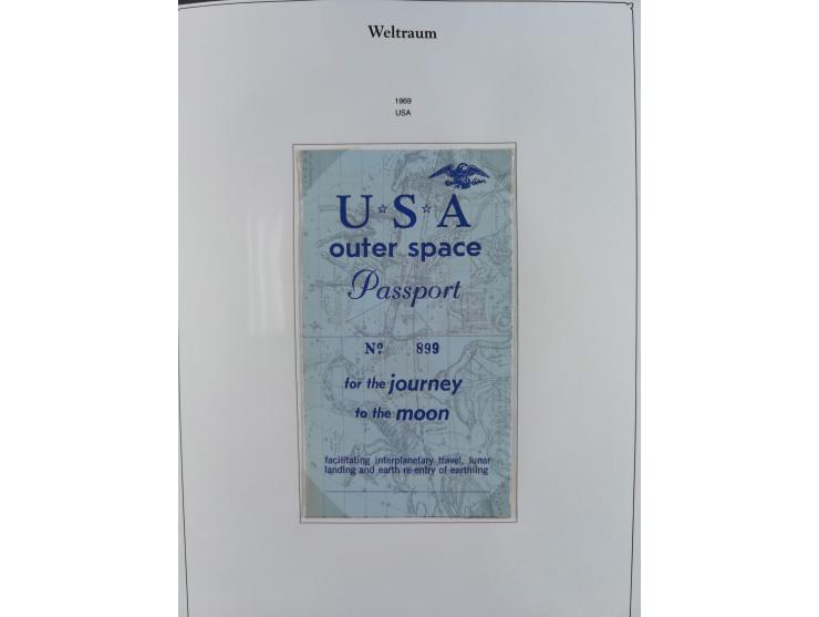 1962/2019, thematic collection with commemorative covers/cards and some MNH material, incl. imperfs, Romania 1971 Sojuz 11 so