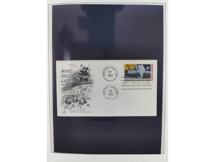 1962/2019, thematic collection with commemorative covers/cards and some MNH material, incl. imperfs, Romania 1971 Sojuz 11 so