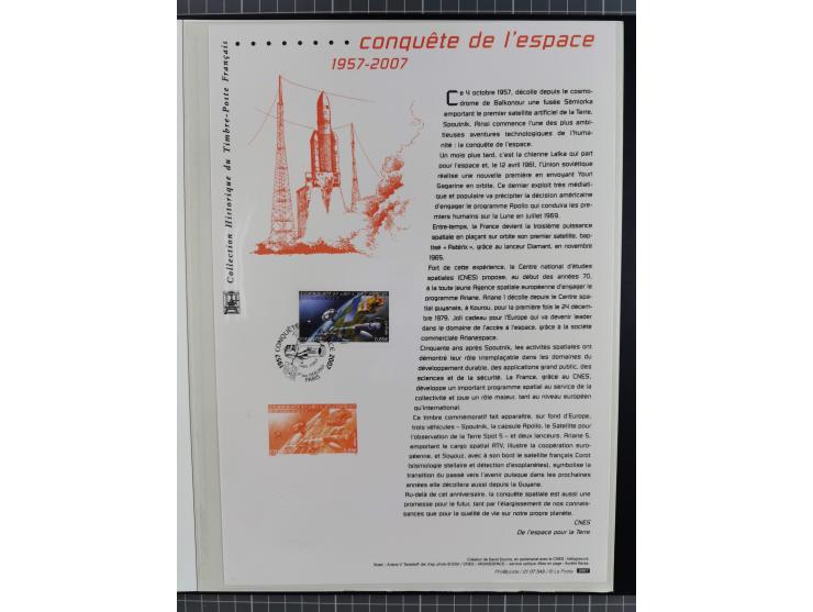 1962/2019, thematic collection with commemorative covers/cards and some MNH material, incl. imperfs, Romania 1971 Sojuz 11 so