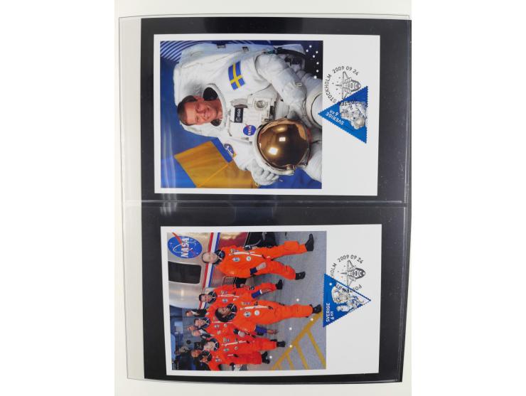 1962/2019, thematic collection with commemorative covers/cards and some MNH material, incl. imperfs, Romania 1971 Sojuz 11 so