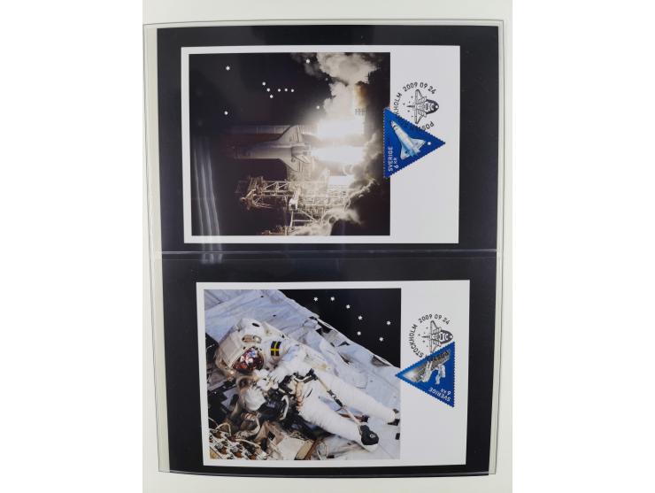 1962/2019, thematic collection with commemorative covers/cards and some MNH material, incl. imperfs, Romania 1971 Sojuz 11 so