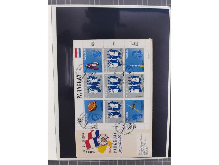 1962/2019, thematic collection with commemorative covers/cards and some MNH material, incl. imperfs, Romania 1971 Sojuz 11 so