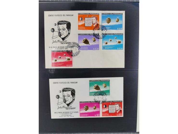 1962/2019, thematic collection with commemorative covers/cards and some MNH material, incl. imperfs, Romania 1971 Sojuz 11 so