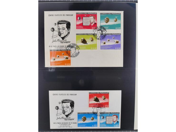 1962/2019, thematic collection with commemorative covers/cards and some MNH material, incl. imperfs, Romania 1971 Sojuz 11 so