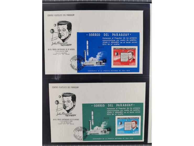 1962/2019, thematic collection with commemorative covers/cards and some MNH material, incl. imperfs, Romania 1971 Sojuz 11 so