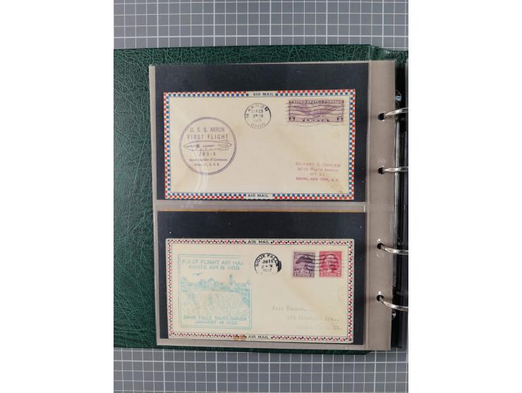 1926/40, USA, Album with 66 airmail/zeppelin covers, including 22 Roesler covers, among others with zeppelin cover America Fl