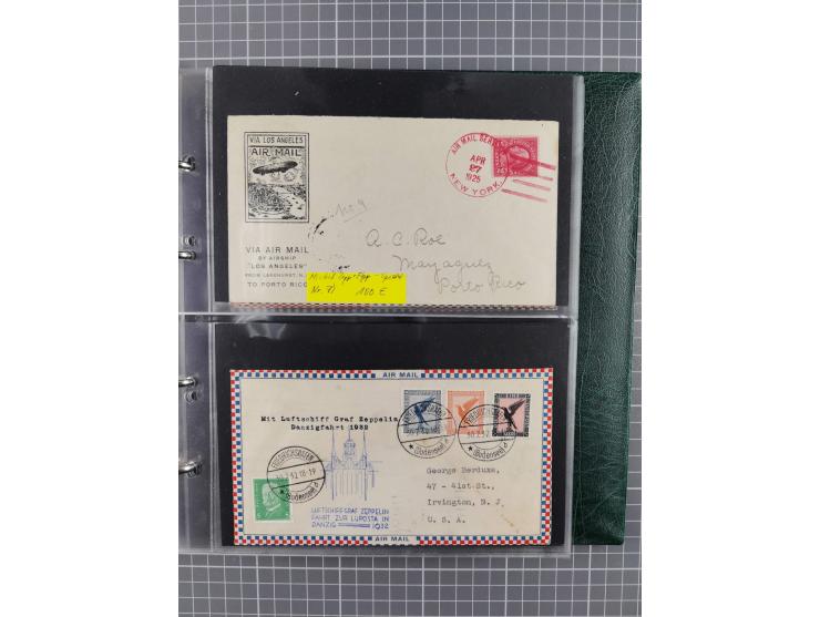 1926/40, USA, Album with 66 airmail/zeppelin covers, including 22 Roesler covers, among others with zeppelin cover America Fl