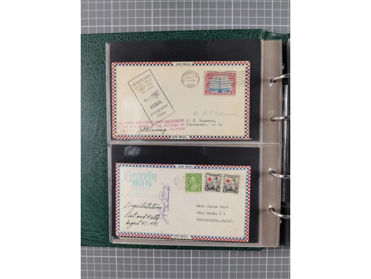 1926/40, USA, Album with 66 airmail/zeppelin covers, including 22 Roesler covers, among others with zeppelin cover America Fl