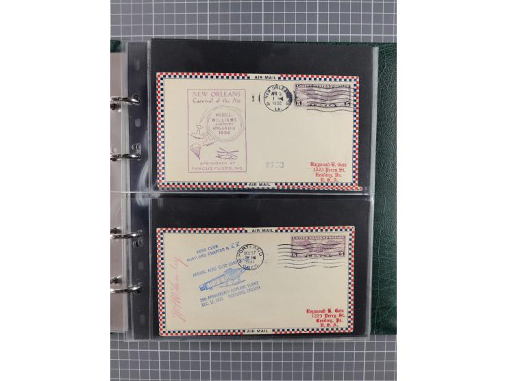 1926/40, USA, Album with 66 airmail/zeppelin covers, including 22 Roesler covers, among others with zeppelin cover America Fl