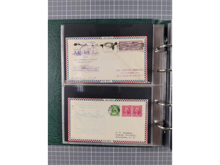 1926/40, USA, Album with 66 airmail/zeppelin covers, including 22 Roesler covers, among others with zeppelin cover America Fl
