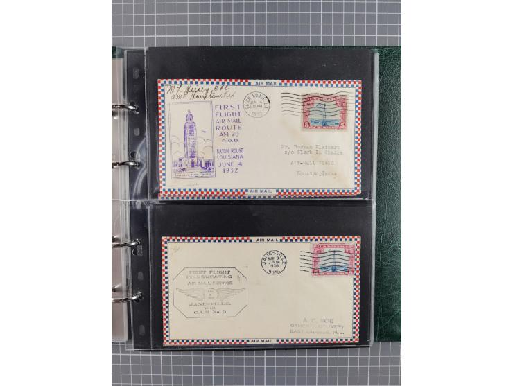 1926/40, USA, Album with 66 airmail/zeppelin covers, including 22 Roesler covers, among others with zeppelin cover America Fl