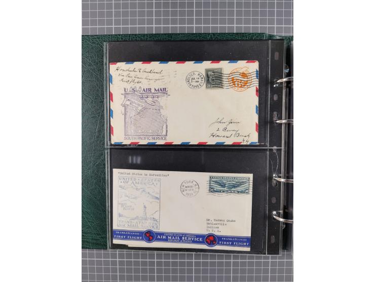 1926/40, USA, Album with 66 airmail/zeppelin covers, including 22 Roesler covers, among others with zeppelin cover America Fl