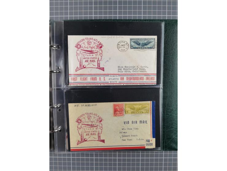 1926/40, USA, Album with 66 airmail/zeppelin covers, including 22 Roesler covers, among others with zeppelin cover America Fl