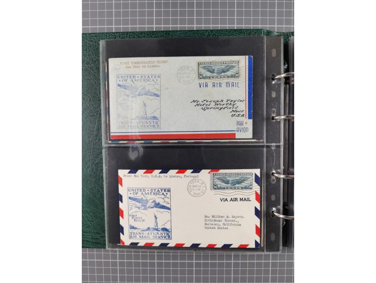 1926/40, USA, Album with 66 airmail/zeppelin covers, including 22 Roesler covers, among others with zeppelin cover America Fl