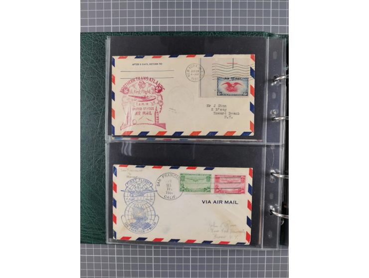 1926/40, USA, Album with 66 airmail/zeppelin covers, including 22 Roesler covers, among others with zeppelin cover America Fl