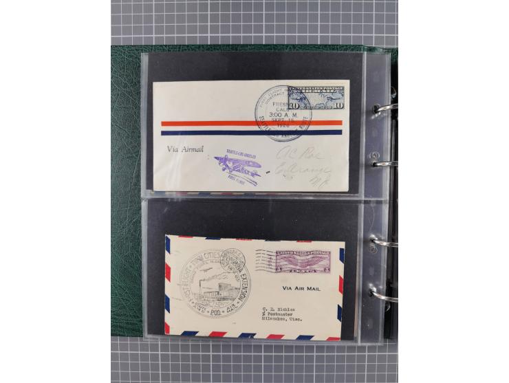 1926/40, USA, Album with 66 airmail/zeppelin covers, including 22 Roesler covers, among others with zeppelin cover America Fl