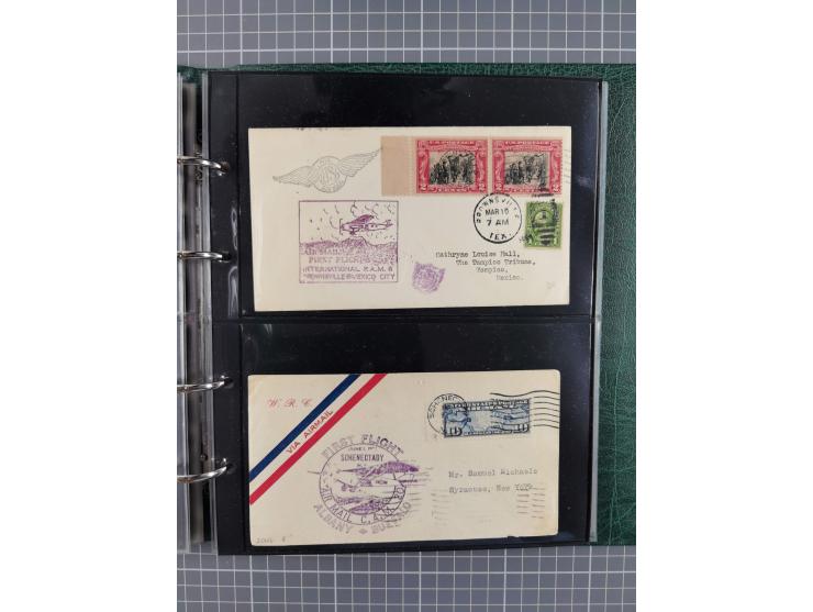 1926/40, USA, Album with 66 airmail/zeppelin covers, including 22 Roesler covers, among others with zeppelin cover America Fl