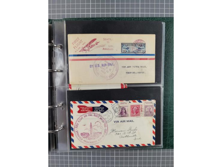 1926/40, USA, Album with 66 airmail/zeppelin covers, including 22 Roesler covers, among others with zeppelin cover America Fl