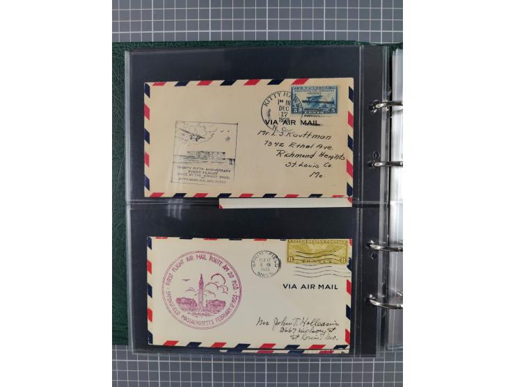 1926/40, USA, Album with 66 airmail/zeppelin covers, including 22 Roesler covers, among others with zeppelin cover America Fl
