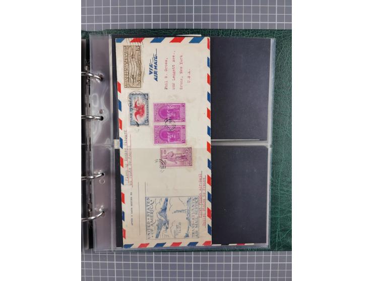 1926/40, USA, Album with 66 airmail/zeppelin covers, including 22 Roesler covers, among others with zeppelin cover America Fl