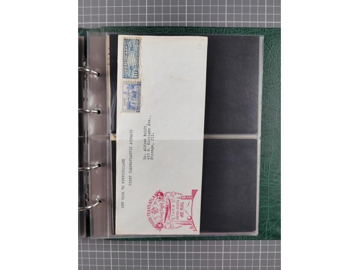 1926/40, USA, Album with 66 airmail/zeppelin covers, including 22 Roesler covers, among others with zeppelin cover America Fl