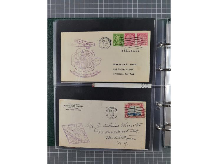 1926/40, USA, Album with 66 airmail/zeppelin covers, including 22 Roesler covers, among others with zeppelin cover America Fl