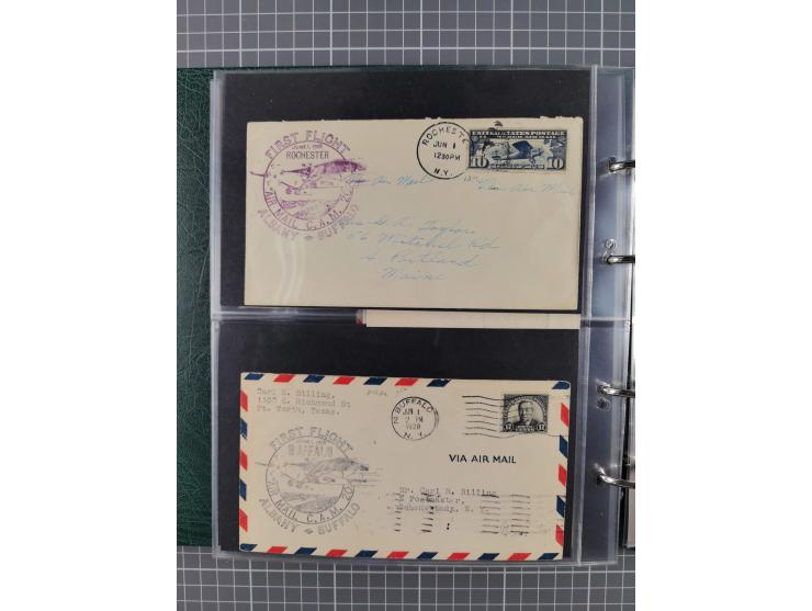 1926/40, USA, Album with 66 airmail/zeppelin covers, including 22 Roesler covers, among others with zeppelin cover America Fl