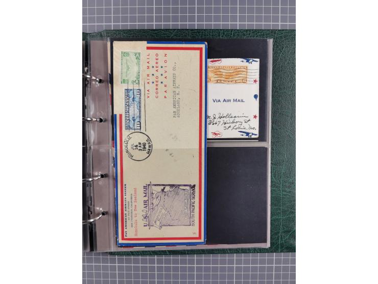 1926/40, USA, Album with 66 airmail/zeppelin covers, including 22 Roesler covers, among others with zeppelin cover America Fl