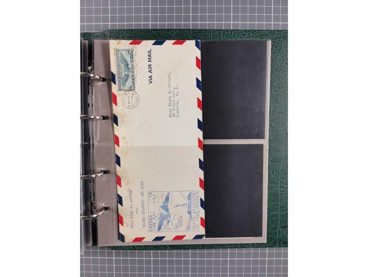 1926/40, USA, Album with 66 airmail/zeppelin covers, including 22 Roesler covers, among others with zeppelin cover America Fl