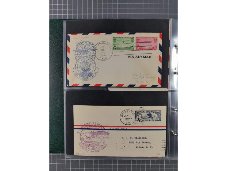 1926/40, USA, Album with 66 airmail/zeppelin covers, including 22 Roesler covers, among others with zeppelin cover America Fl