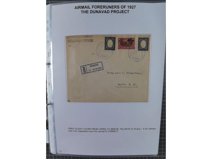 1925/40, interessante Sammlung “Flugpost in Bulgarien” mit ca. 130 Luftpost-Briefen bzw. Karten, dabei u.a. zwei Karten vom n