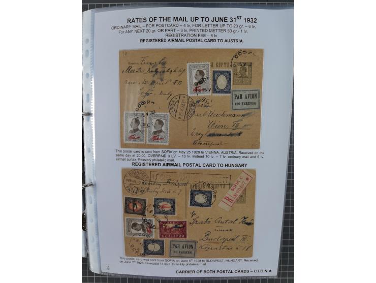 1925/40, interessante Sammlung “Flugpost in Bulgarien” mit ca. 130 Luftpost-Briefen bzw. Karten, dabei u.a. zwei Karten vom n