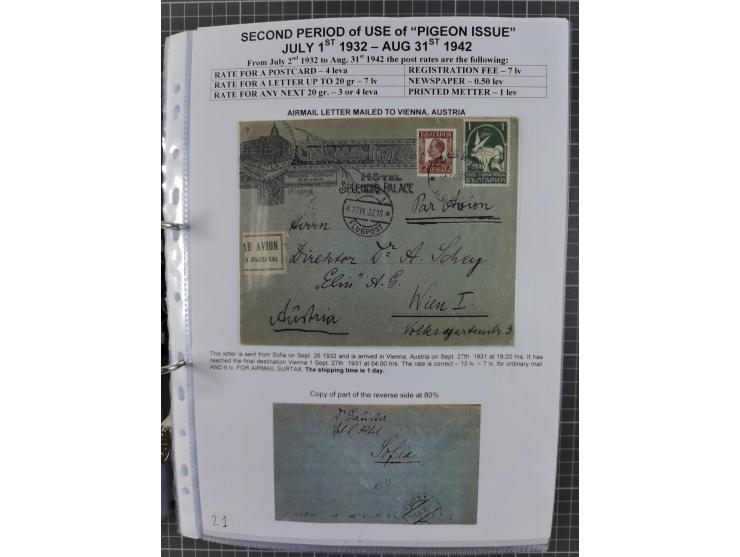 1925/40, interessante Sammlung “Flugpost in Bulgarien” mit ca. 130 Luftpost-Briefen bzw. Karten, dabei u.a. zwei Karten vom n