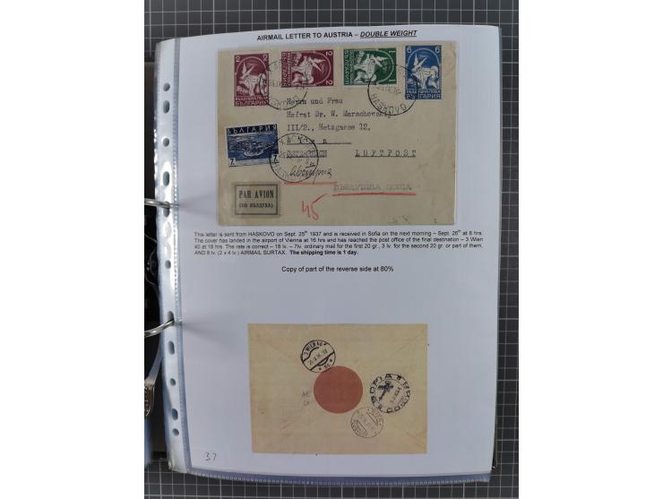 1925/40, interessante Sammlung “Flugpost in Bulgarien” mit ca. 130 Luftpost-Briefen bzw. Karten, dabei u.a. zwei Karten vom n