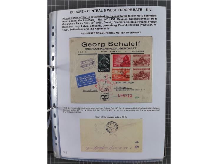 1925/40, interessante Sammlung “Flugpost in Bulgarien” mit ca. 130 Luftpost-Briefen bzw. Karten, dabei u.a. zwei Karten vom n