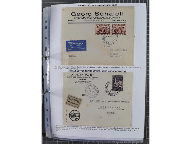 1925/40, interessante Sammlung “Flugpost in Bulgarien” mit ca. 130 Luftpost-Briefen bzw. Karten, dabei u.a. zwei Karten vom n