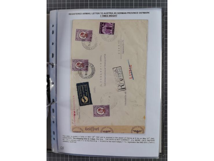 1925/40, interessante Sammlung “Flugpost in Bulgarien” mit ca. 130 Luftpost-Briefen bzw. Karten, dabei u.a. zwei Karten vom n