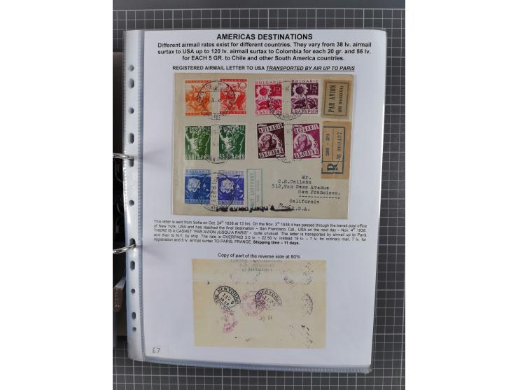 1925/40, interessante Sammlung “Flugpost in Bulgarien” mit ca. 130 Luftpost-Briefen bzw. Karten, dabei u.a. zwei Karten vom n
