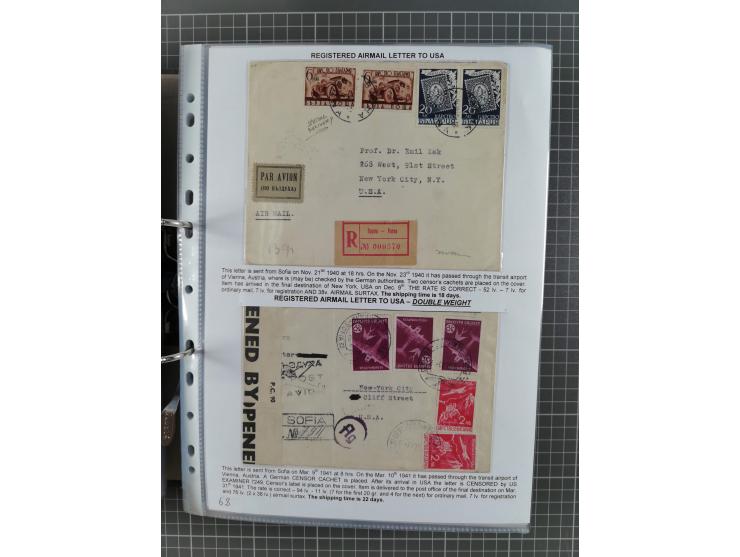 1925/40, interessante Sammlung “Flugpost in Bulgarien” mit ca. 130 Luftpost-Briefen bzw. Karten, dabei u.a. zwei Karten vom n