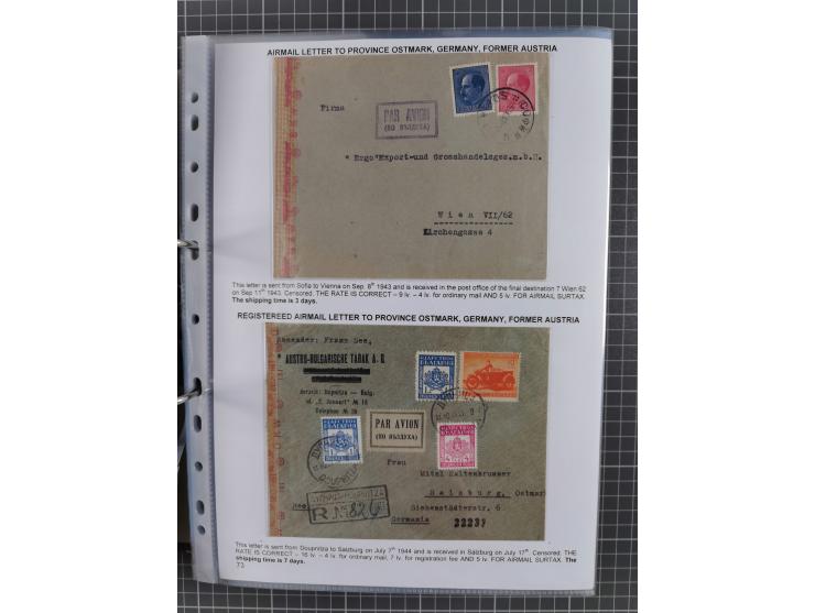 1925/40, interessante Sammlung “Flugpost in Bulgarien” mit ca. 130 Luftpost-Briefen bzw. Karten, dabei u.a. zwei Karten vom n