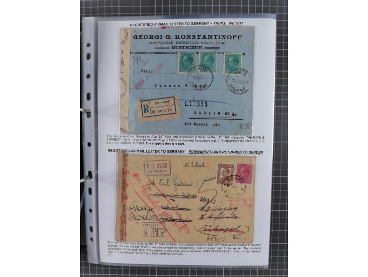 1925/40, interessante Sammlung “Flugpost in Bulgarien” mit ca. 130 Luftpost-Briefen bzw. Karten, dabei u.a. zwei Karten vom n