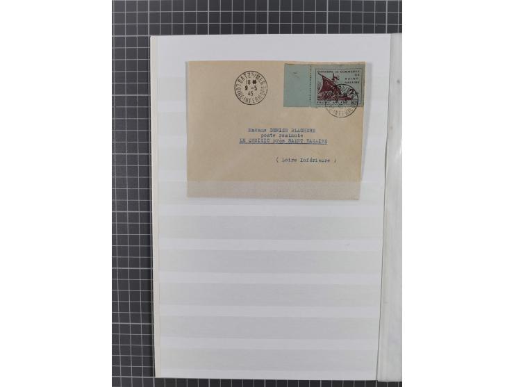 1940/1945, Dünkirchen+St.Nazaire, Lot von vier Belegen mit Dünkirchen MiNr. 3I auf Brief 7.7.40, signiert Dreyfus, Roumet und