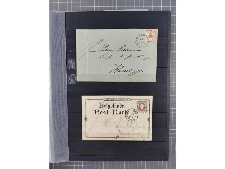 1876/90, Partie von über 40 Belegen, mit Einzel-, Mehrfach- und Mischfrankaturen, dabei einige Ansichtskarten, ungebrauchte K